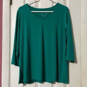 Susan Graver Modern Essentials V-Neck Top